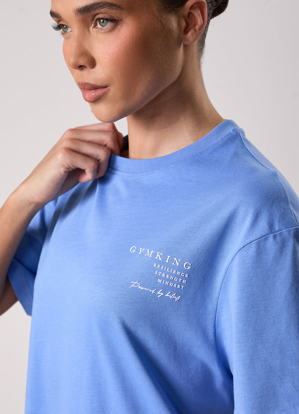 Gym King Define Boyfriend Tee Blue Iris