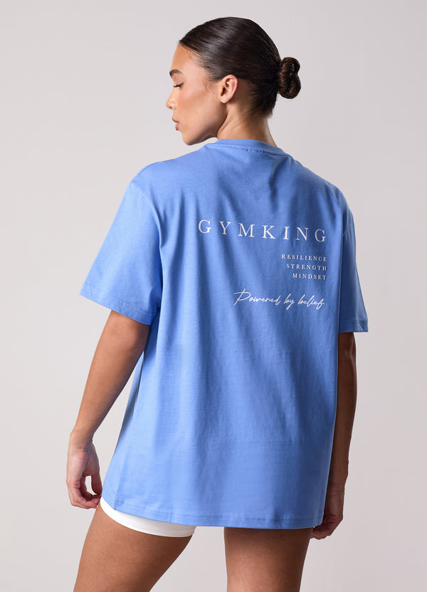 Gym King Define Boyfriend Tee Blue Iris