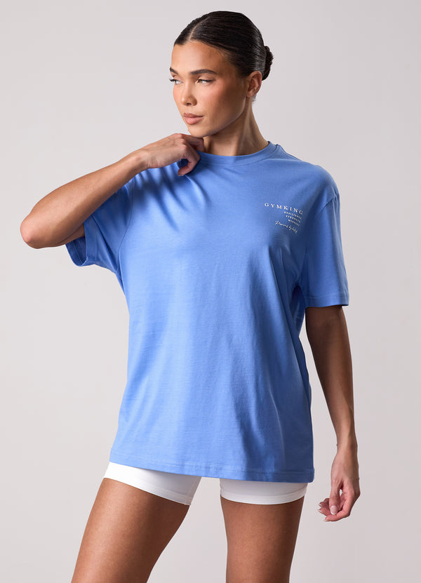 gym king Define Boyfriend Tee Blue Iris