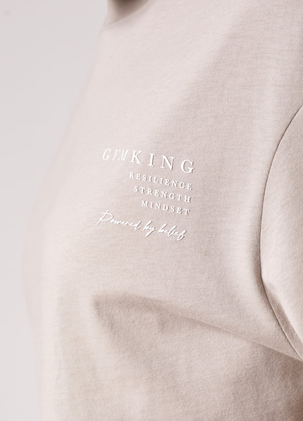 Gym King Define Boyfriend Tee Vanilla Brown