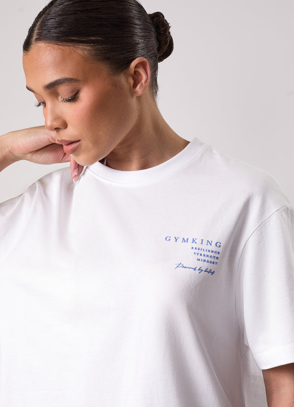 Gym King Define Boyfriend Tee White