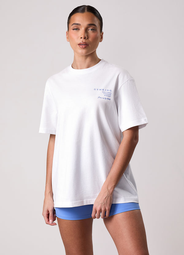 gym king Define Boyfriend Tee White