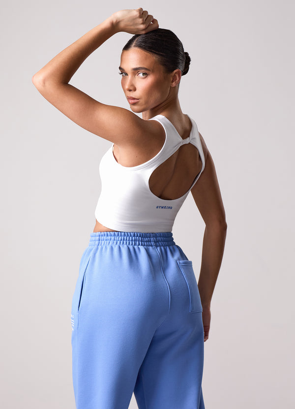 Gym King Define Open Back Vest White
