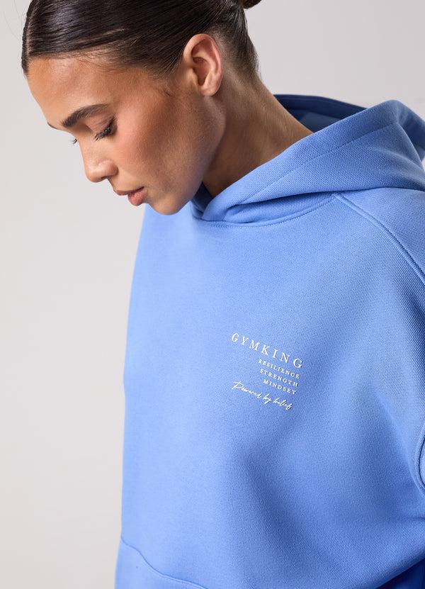 Gym King Define Oversized Hood Iris Blue