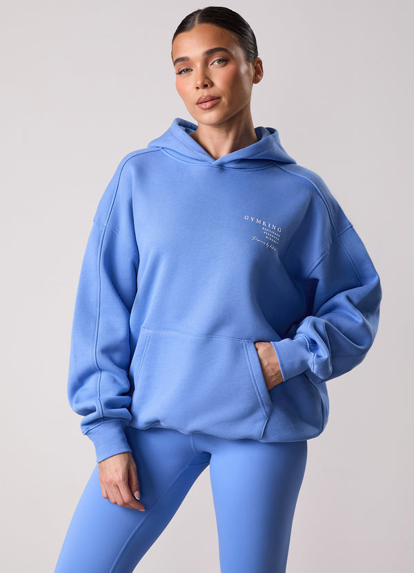 gym king Define Oversized Hood Iris Blue