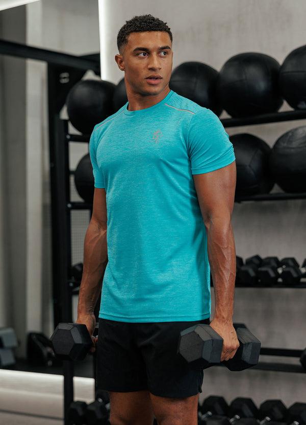 Gym King Element Tee Turquoise Marl