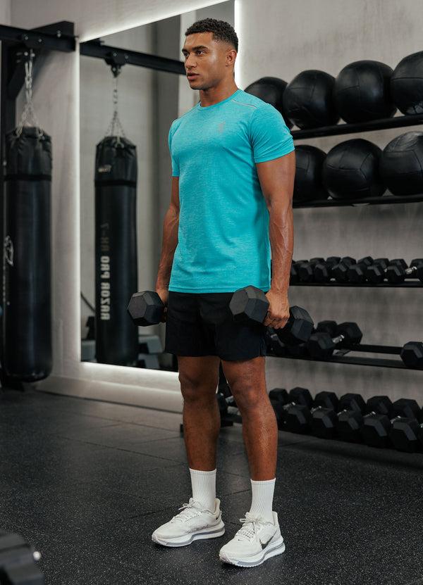 Gym King Element Tee Turquoise Marl