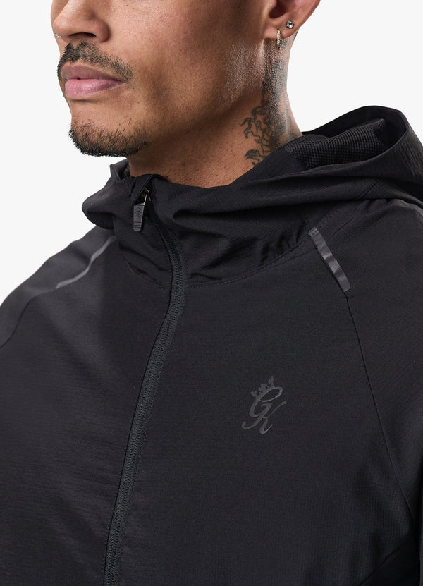 Gym King Elite Ripstop Tracksuit Top Black