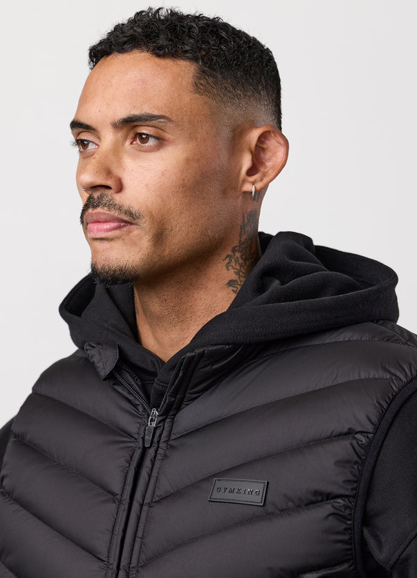 Gym King Endurance Puffer Gilet Black