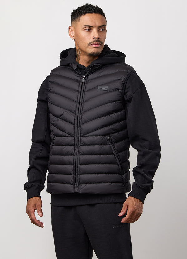 Gym King Endurance Puffer Gilet Black