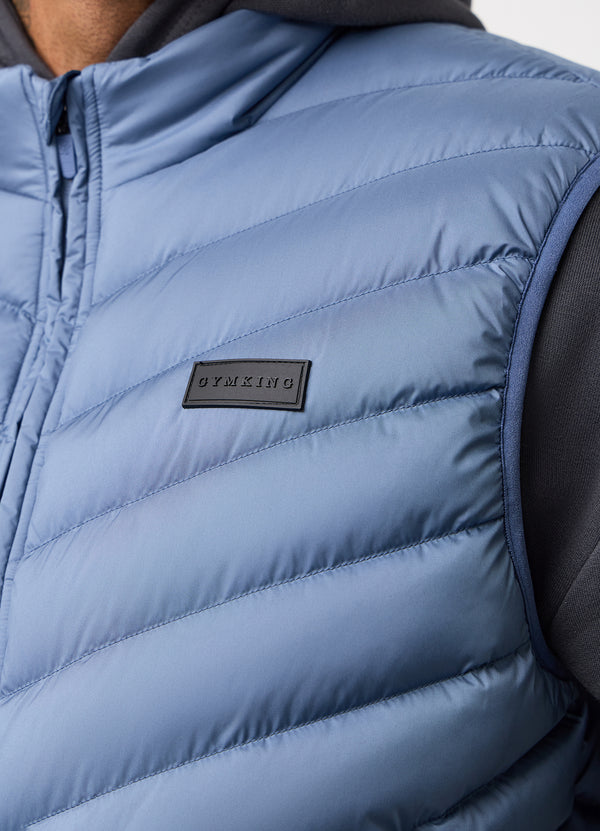 Gym King Endurance Puffer Gilet Slate Blue