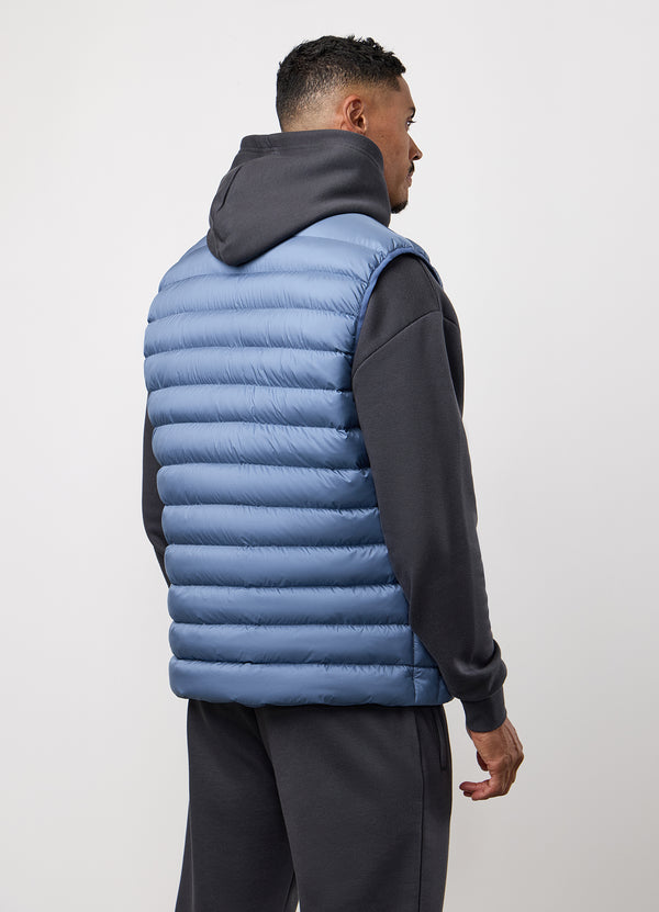 gym king Endurance Puffer Gilet Slate Blue