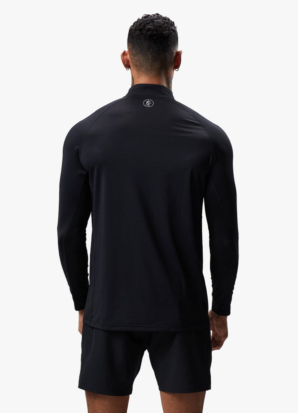 Gym King Energy 1/4 Zip Funnel Black