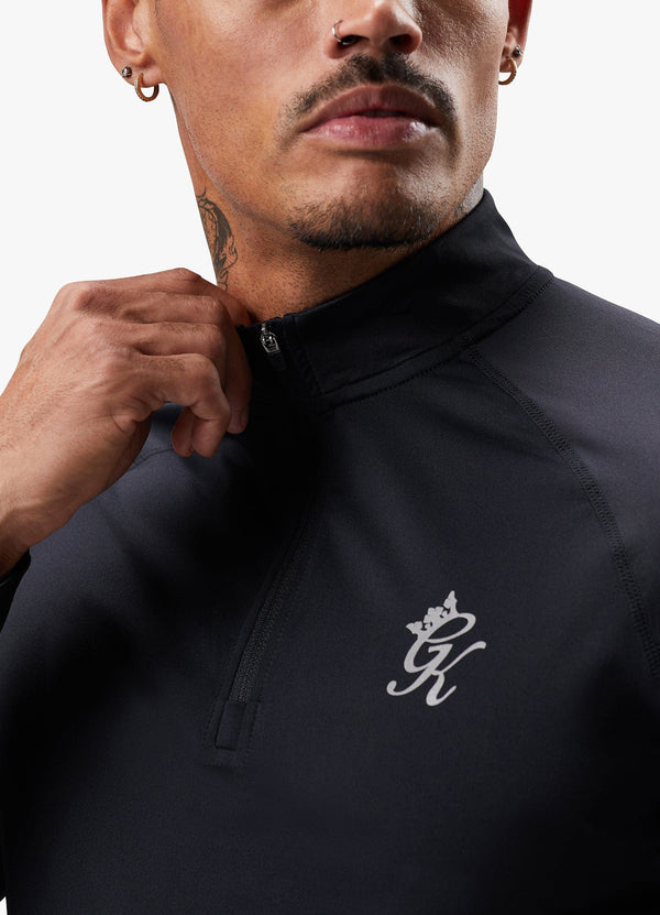 Gym King Energy 1/4 Zip Funnel Black