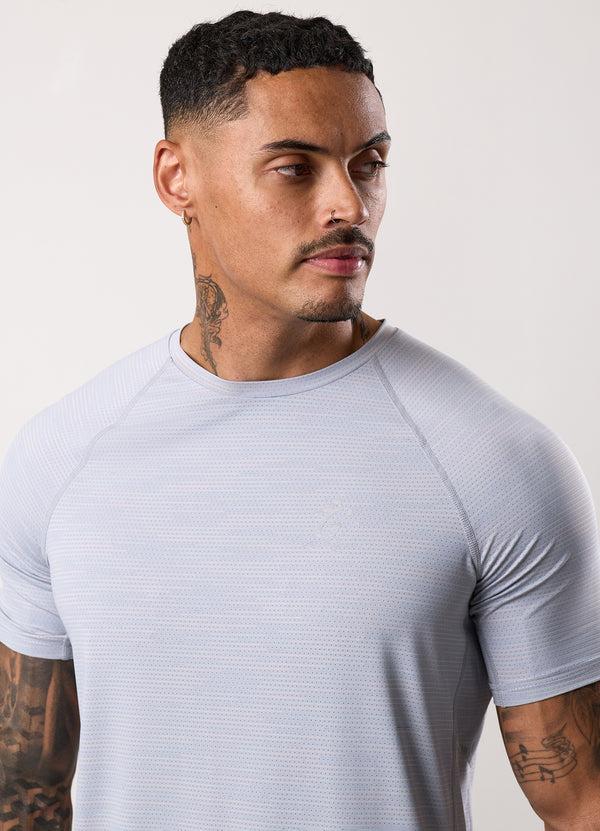 Gym King Energy Grindle Tee Platinum Grey