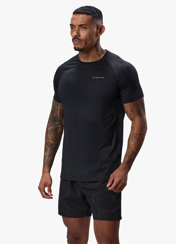 Gym King Energy Linear Tee Black
