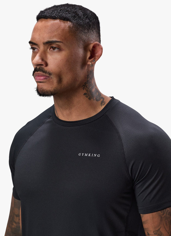 Gym King Energy Linear Tee Black