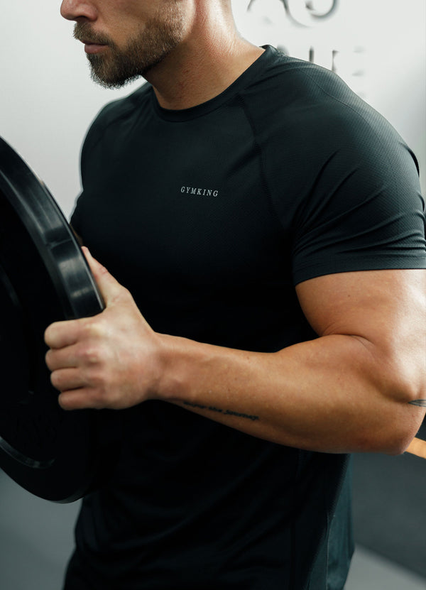 gym king Energy Linear Tee Black