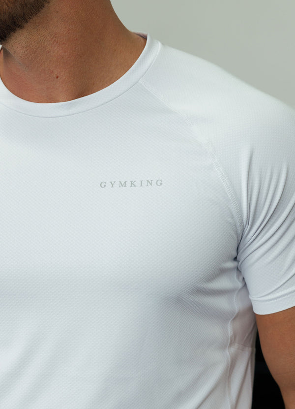 Gym King Energy Linear Tee White