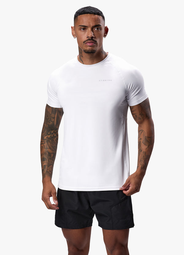 Gym King Energy Linear Tee White