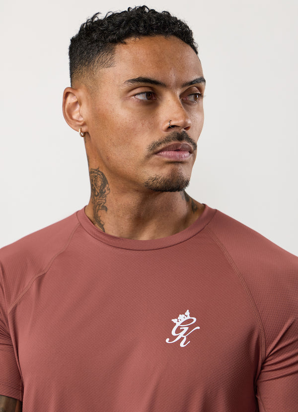 Gym King Energy Tee Rust Red