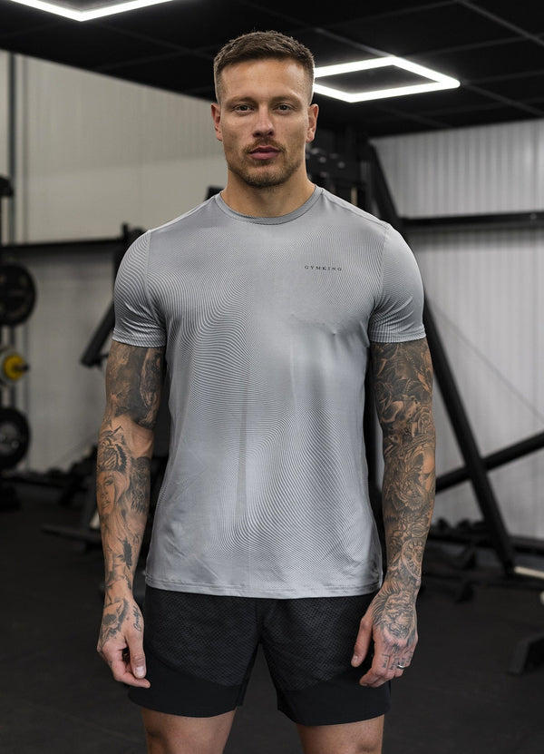 Gym King Enigma Abstract Tee Urban Grey