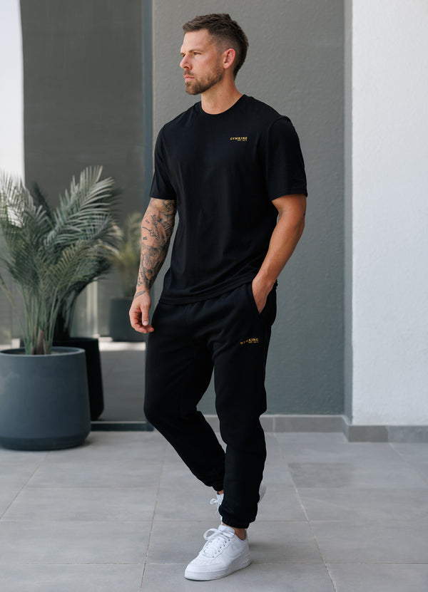 Gym King Established Regular Fit Tee Black/Gold