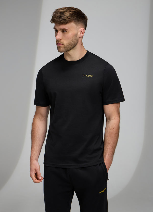 Gym King Established Regular Fit Tee Black/Gold