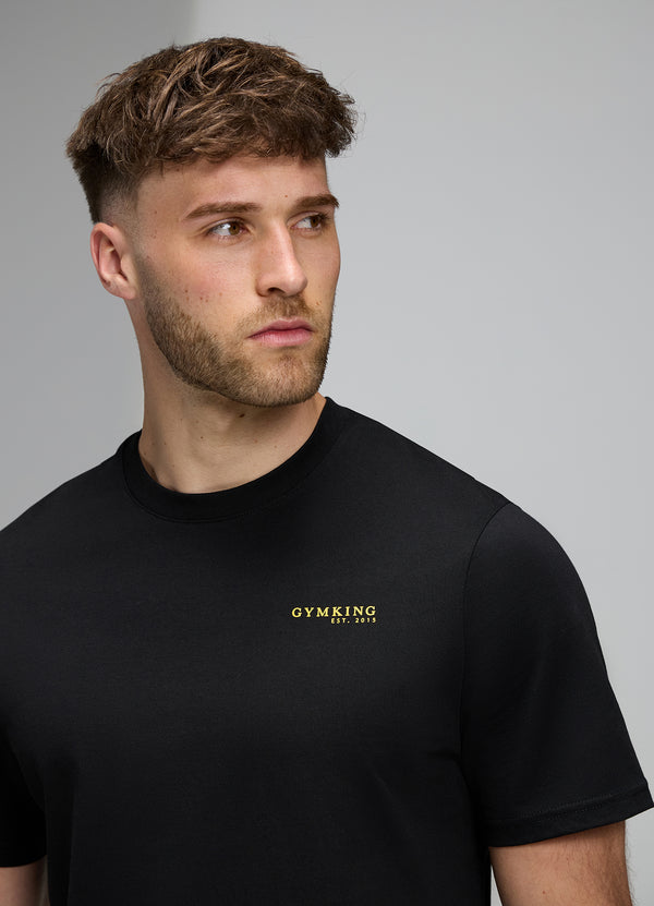 Gym King Established Regular Fit Tee Black/Gold