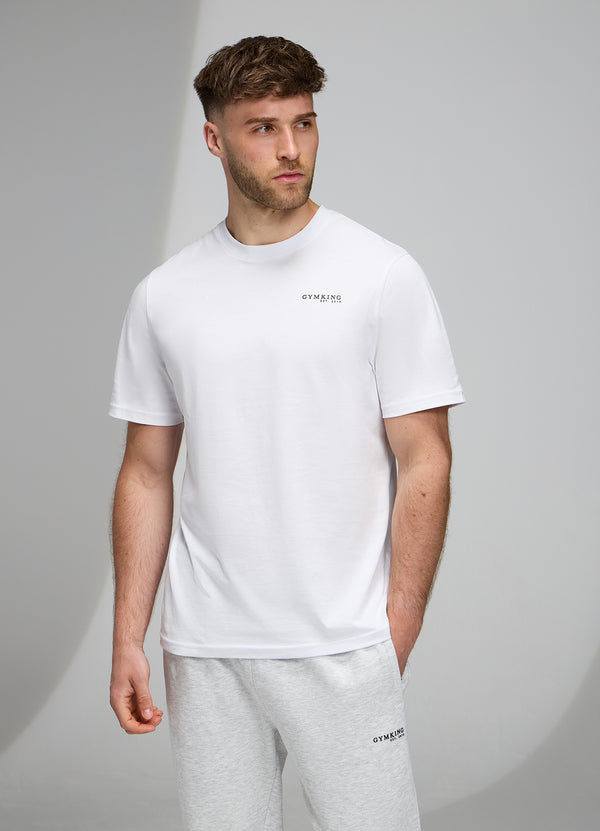 Gym King Established Regular Fit Tee White