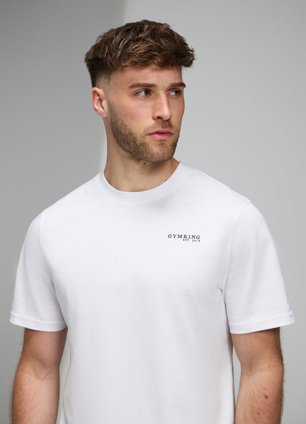 Gym King Established Regular Fit Tee White