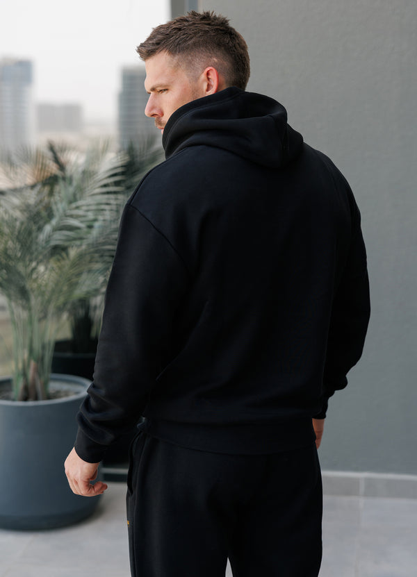 Gym King Established Relaxed Fit Hood Black/Gold