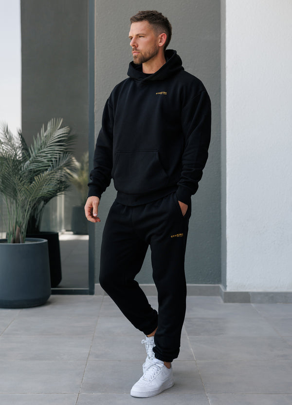 Gym King Established Relaxed Fit Hood Black/Gold