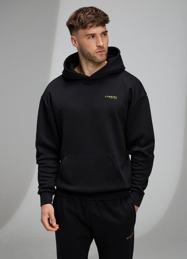 Gym King Established Relaxed Fit Hood Black/Gold