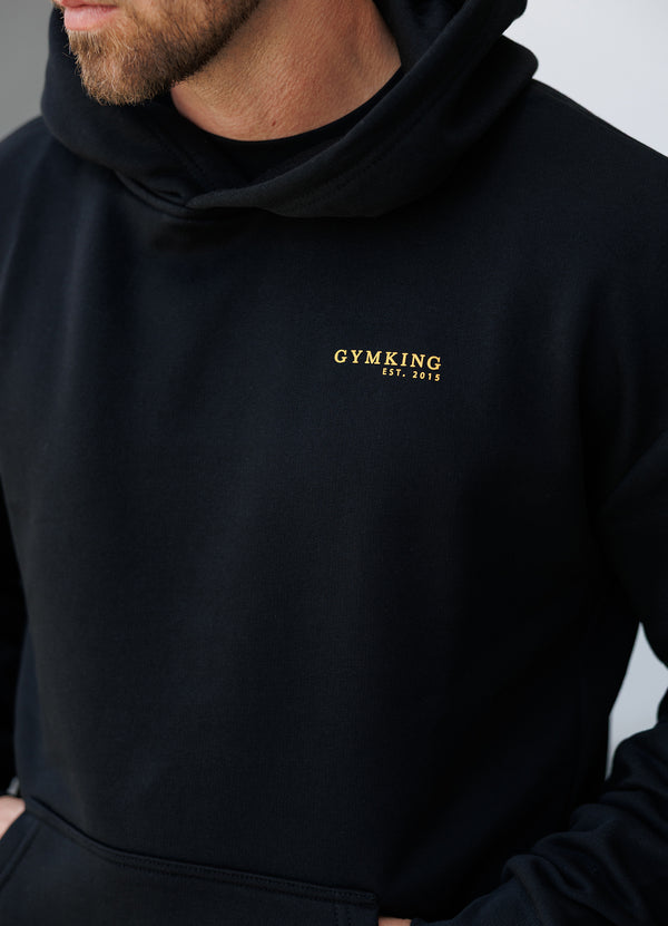 gym king Established Relaxed Fit Hood Black/Gold