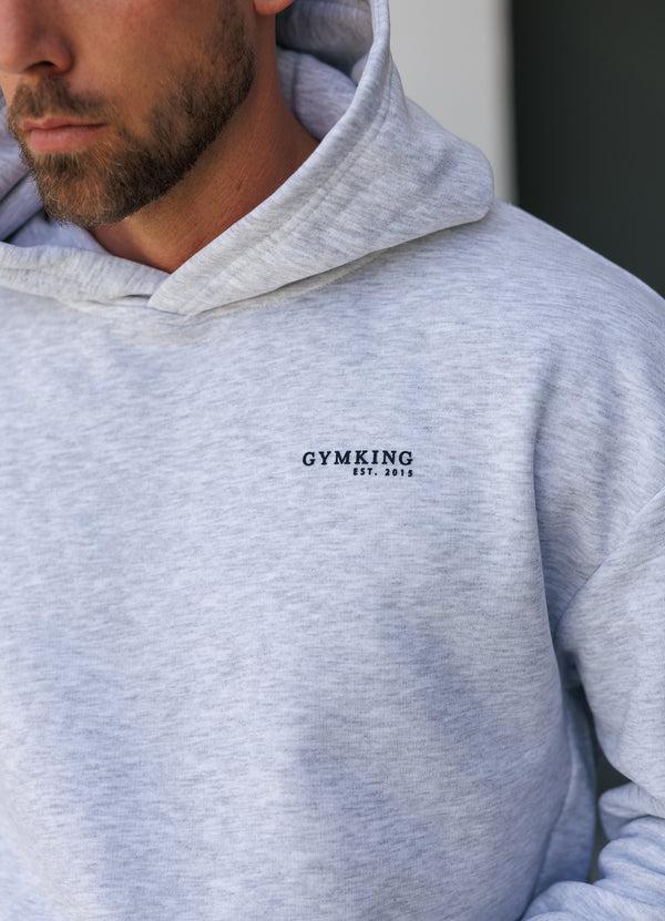 Gym King Established Relaxed Fit Hood Snow Marl