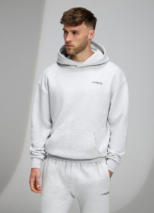Gym King Established Relaxed Fit Hood Snow Marl