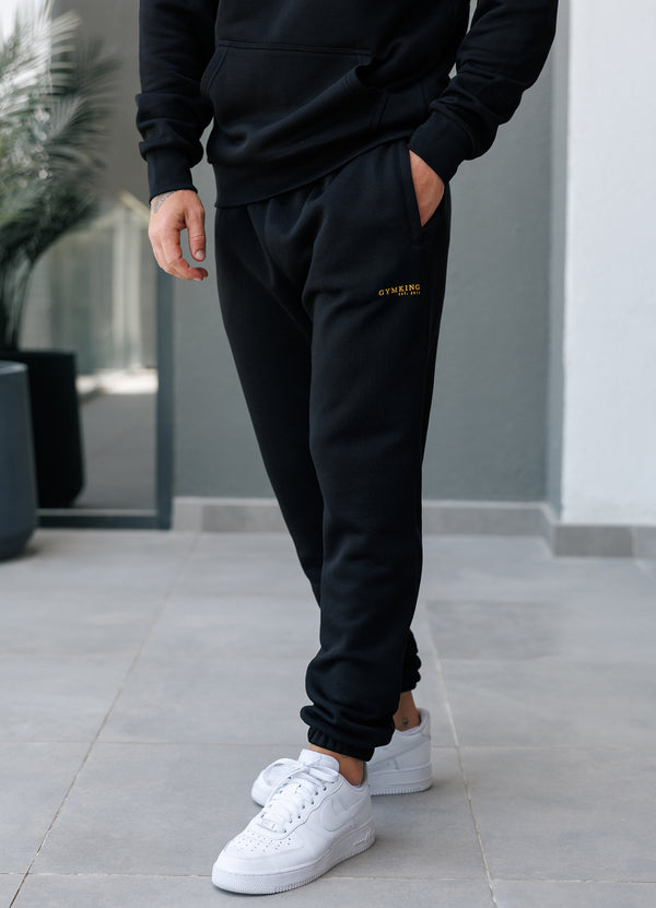 Gym King Established Relaxed Fit Jogger Black/Gold