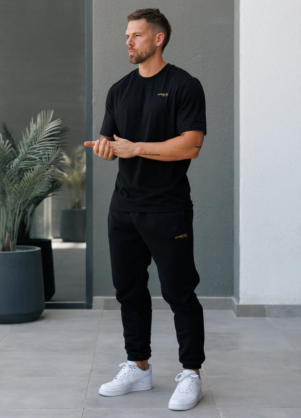 gym king Established Relaxed Fit Jogger Black/Gold
