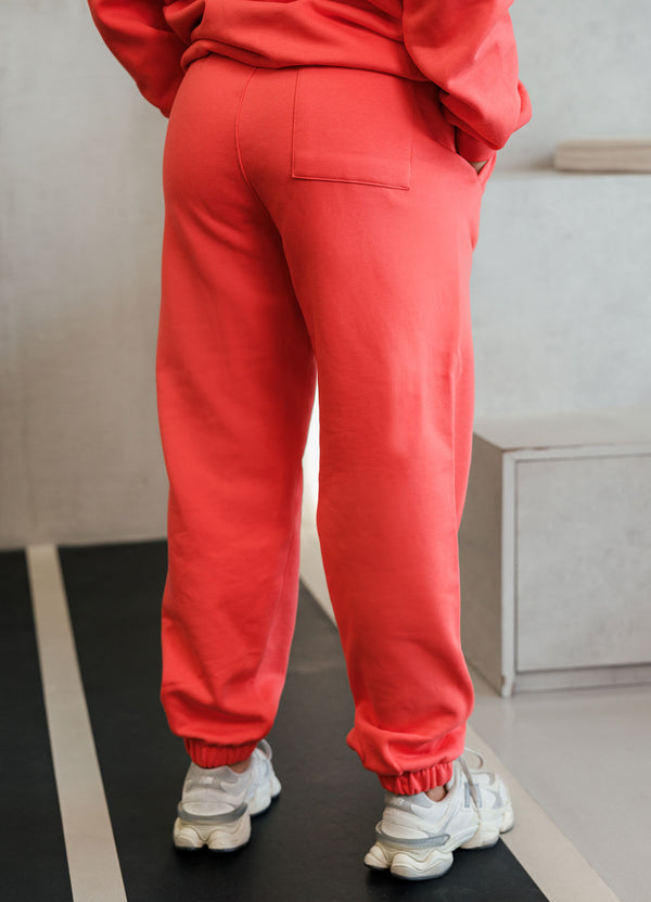 gym king Established Relaxed Fit Jogger Coral Red