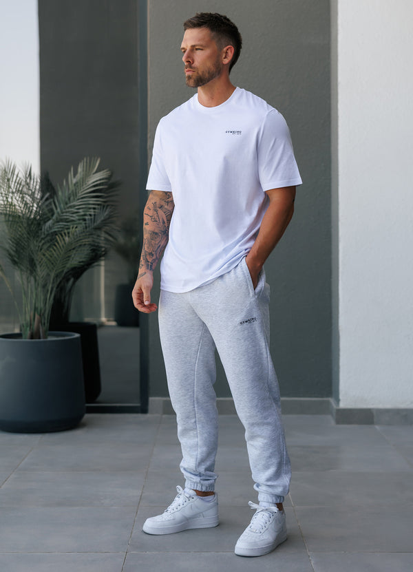 gym king Established Relaxed Fit Jogger Snow Marl