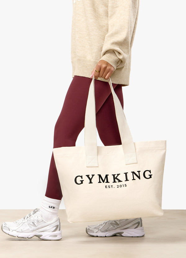 Gym King Established Tote Bag Light Beige