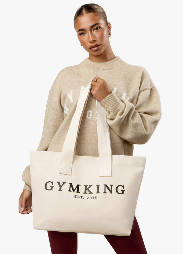 Gym King Established Tote Bag Light Beige