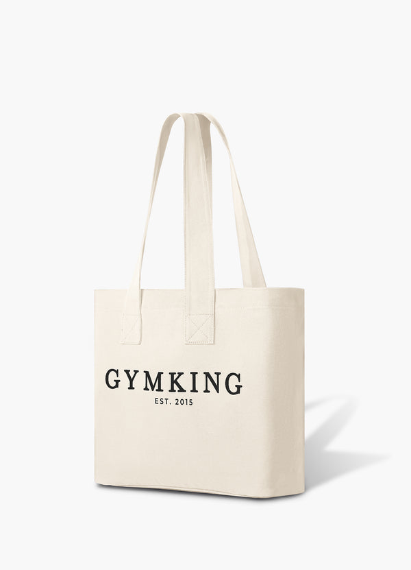 gym king Established Tote Bag Light Beige