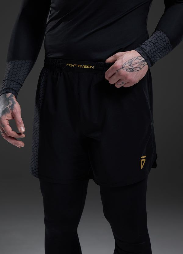 Gym King Fight Division Combat 7" Short Black