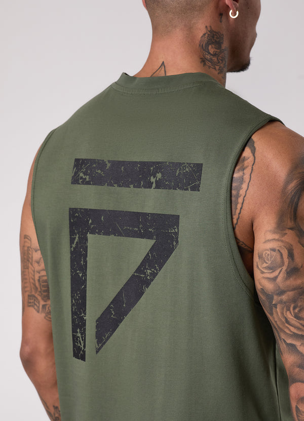 Gym King Fight Division Tank Deep Olive