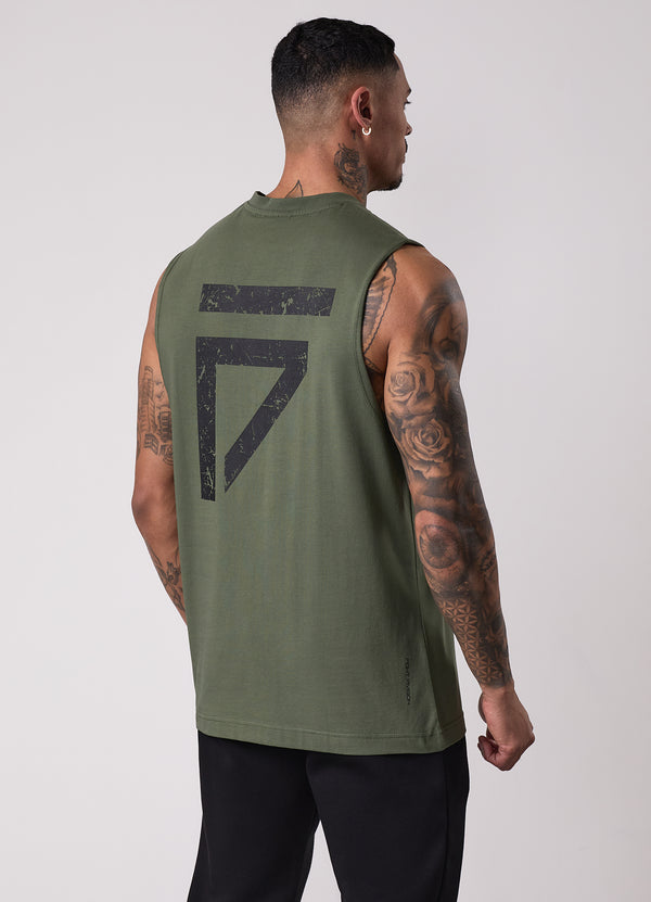 gym king Fight Division Tank Deep Olive