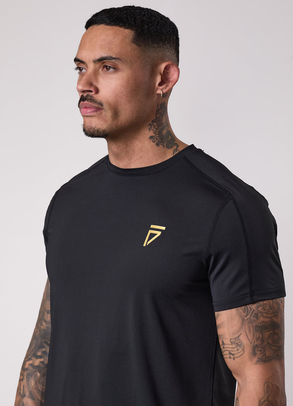 Gym King Fight Division Training Tee Black/Gold