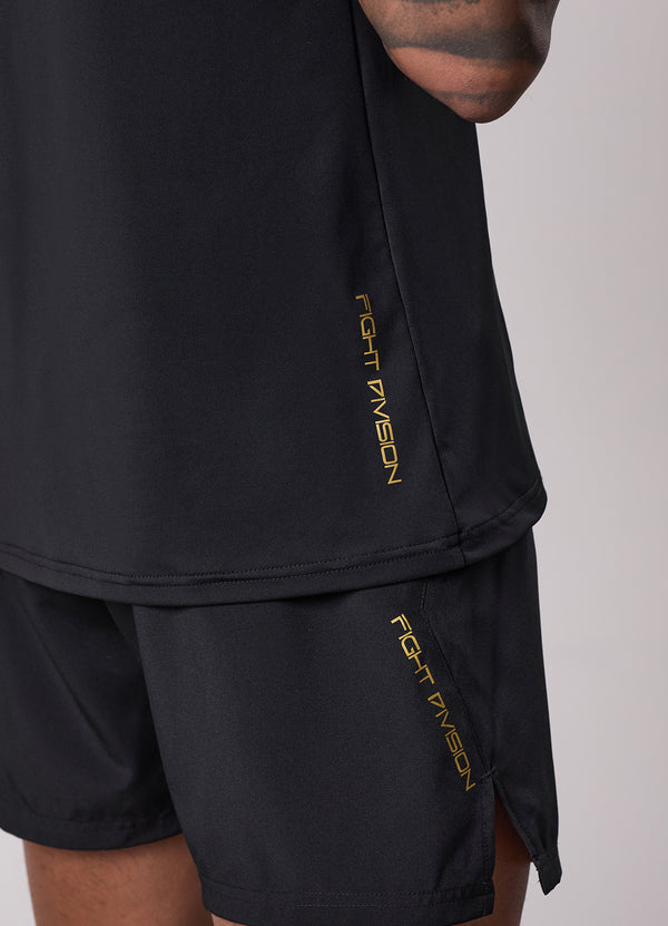 Gym King Fight Division Training Tee Black/Gold