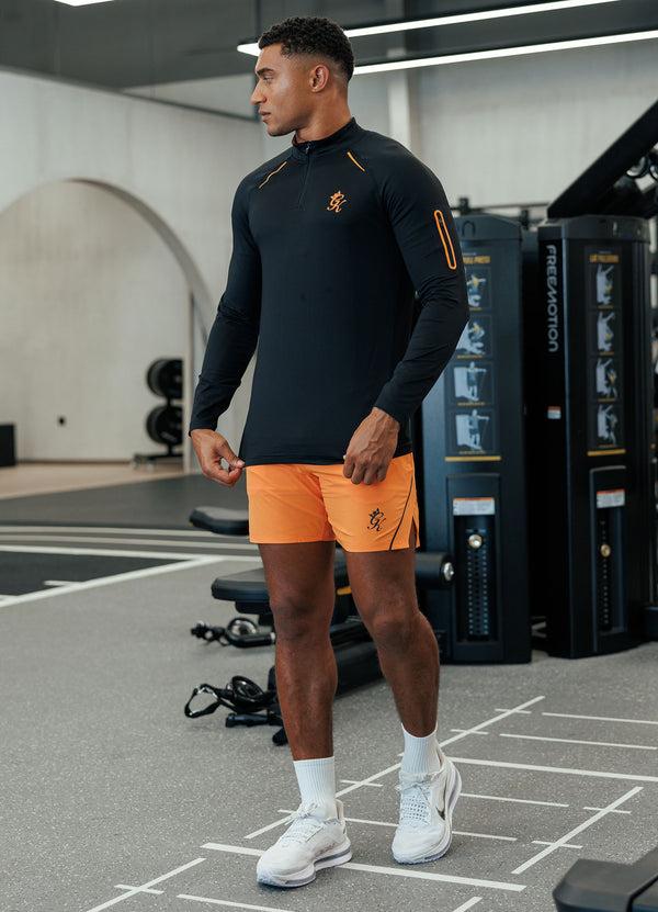 Gym King Flex 2.0 1/4 Zip Funnel Black/Amber